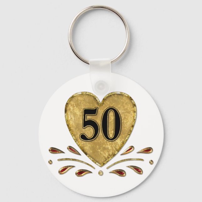50-årsdagen - Guld Nyckelring (Framsida)