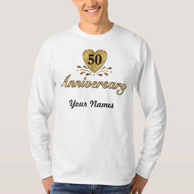 50-årsdagen - Guld T Shirt (Framsida)
