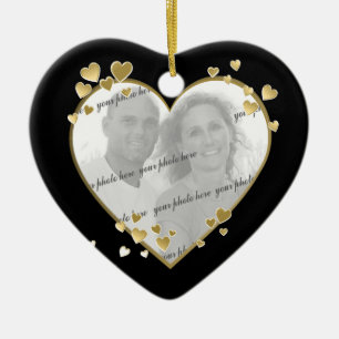 50-årsdagen Heart Photo Keepsak Julgransprydnad Keramik