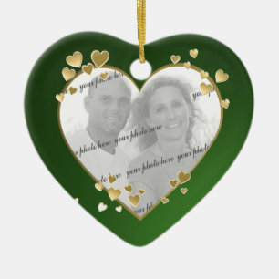 50-årsdagen Heart Photo Keepsak Julgransprydnad Keramik