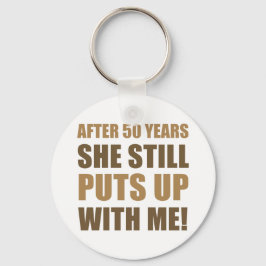 50-årsdagen Humor För manar Nyckelring