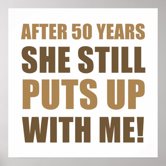 50-årsdagen Humor För manar Poster (Framsidan)