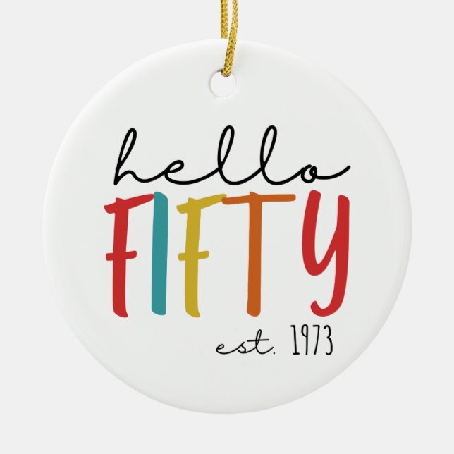 50:årsdagen julgransprydnad keramik (Framsidan)