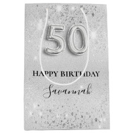50-årsdagen silver glitter