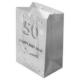 50-årsdagen silver glitter