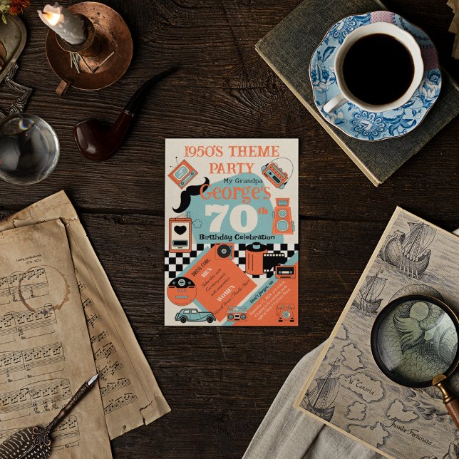 50-årsdagen Stil Inbjudningar (Skapare uppladdad)