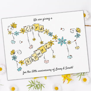 50-årsdagskort Shower Whimsical Request Vykort