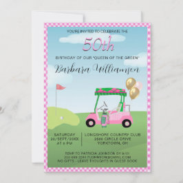 50-årsfest för dam golfare tema inbjudan