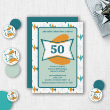 50-årsfest Retro Mid Century Alla Åldrar