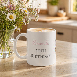 50-årsfest Vildblomma Kaffemugg