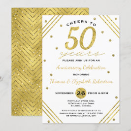 50-årsfestinbjudan, Falskt Guld Inbjudningar