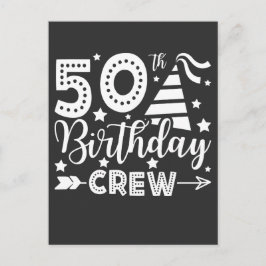 50-årsfirande Crew 50 Fests Crew Vykort