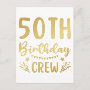 50-årsfirande Crew 50 Festsällskap Vykort