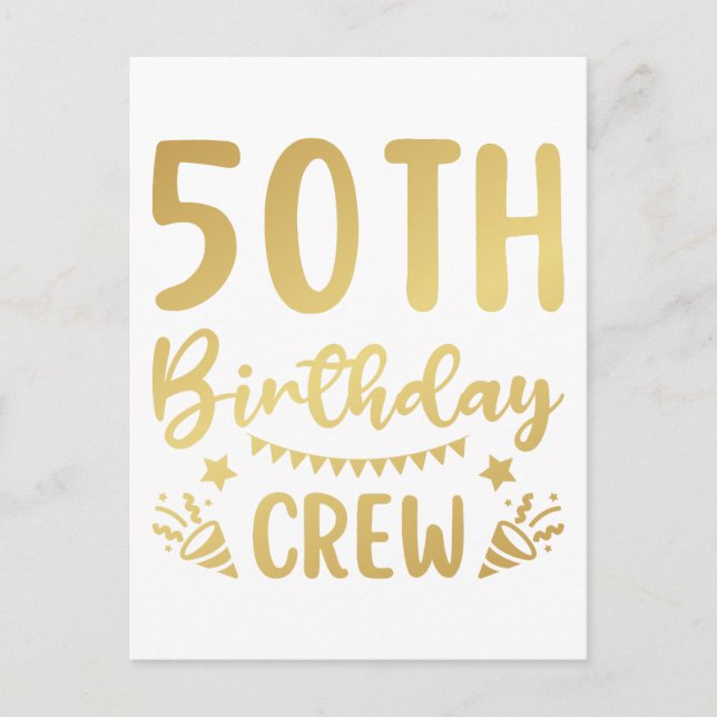 50-årsfirande Crew 50 Festsällskap Vykort (Framsida)