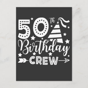 50-årsfirande Crew 50 Festsällskap Vykort