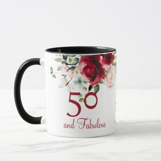 50-årsfirande födelsedag mugg (Vänster)
