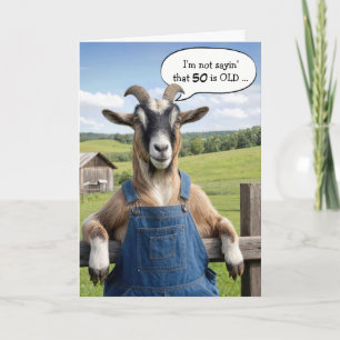 50-årsfirande Gammal Bock Humor Kort