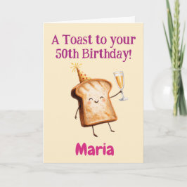 50-årsfirande Grattis, Roligt Toast, Anpassat Kort