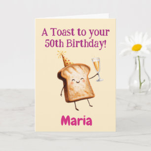 50-årsfirande Grattis, Roligt Toast, Anpassat Kort
