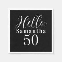 50-årsfirande Hello 50 Svart och Vit Fest