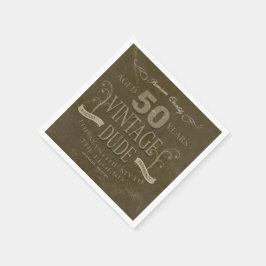 50-årsfirande herrservetter pappersservett