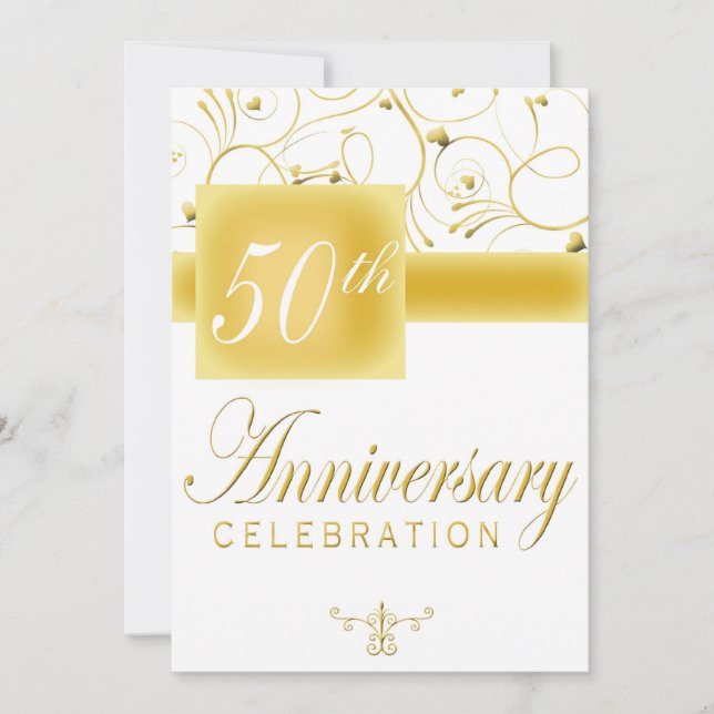 50-årsfirande Invitation Inbjudningar (Framsida)