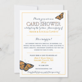 50-årsfirande kortregnsförfrågan inbjudan