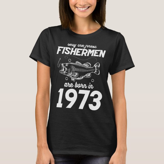 50-årsfiske 50-årig fiskare 1973 t shirt (Framsida)