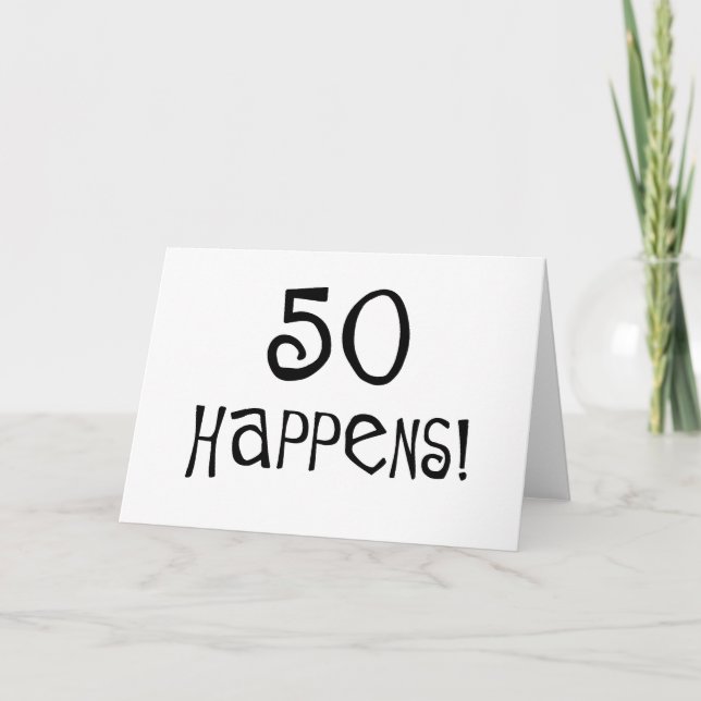 50-årsgåvor, 50 händelser! kort (Framsida)