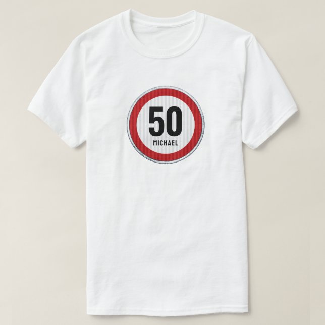 50-årsgräns för födelsedagar t shirt (Design framsida)