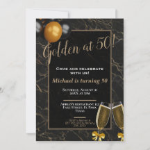 50-årsinbjudningar: Golden at 50, QR