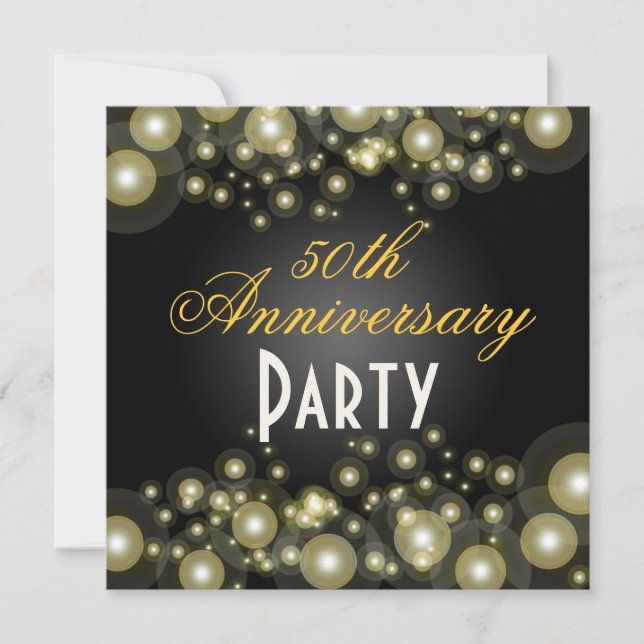 50-årsjubiléer, gyllene inbjudningar (Framsida)