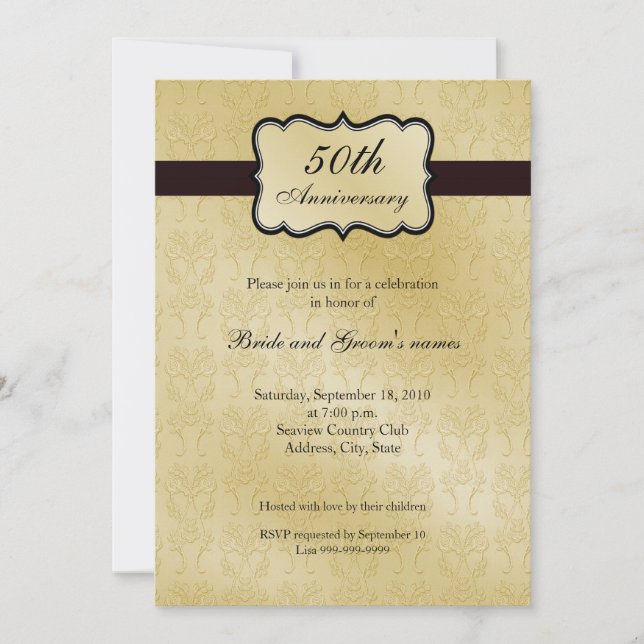 50-årsjubiléer inbjudningar (Framsida)