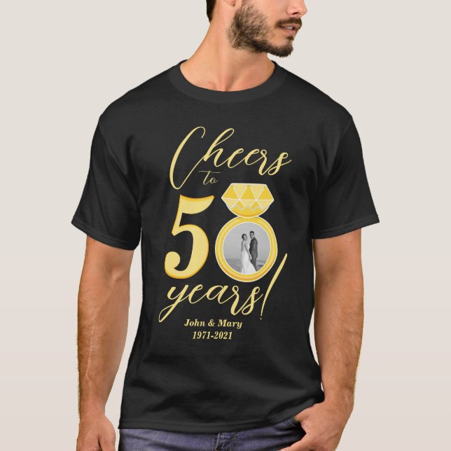 50-årsjubiléer till 50 år t shirt (Framsida)