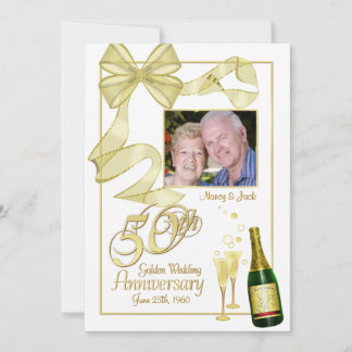 50-årsjubiléet av fotoinbjudningar från Party - fö Inbjudningar