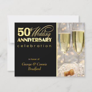 50-årsjubiléet av inbjudningar - Svarta Guld