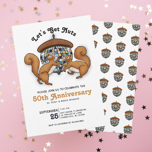 50-årsjubiléet Disco Squirrels Inbjudningar