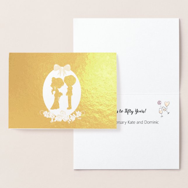 50-årsjubiléet för turer till femtio år folierat kort (Display)