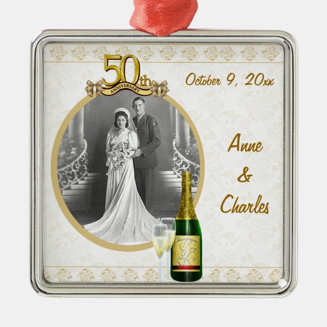 50-årsjubiléet Fotokeepsaké Ornament (Framsidan)