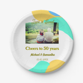 50-årsjubiléet kärlek är sötad retro