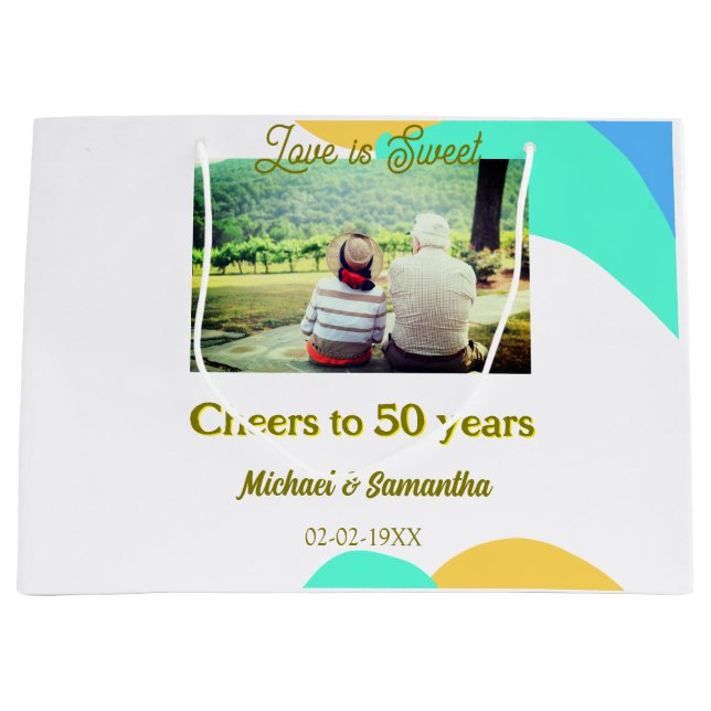 50-årsjubiléet kärlek är sötad retro (Framsidan)