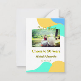 50-årsjubiléet kärlek är sötad retro anteckningskort