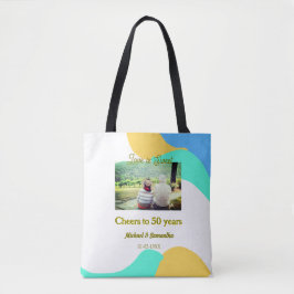 50-årsjubiléet kärlek är sötad retro tygkasse