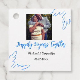 50-årsjubiléet löv gåvor etiketter