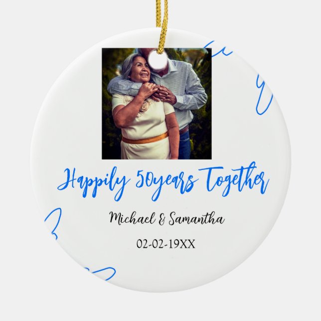 50-årsjubiléet löv julgransprydnad keramik (Framsidan)
