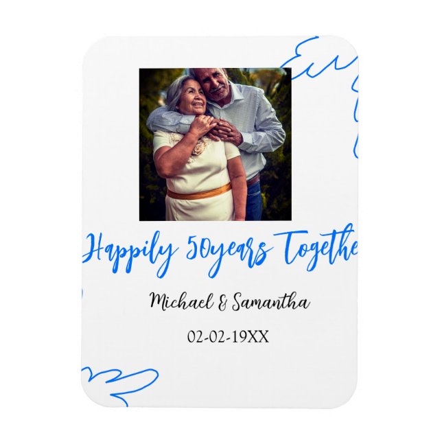 50-årsjubiléet löv magnet (Vertikal)