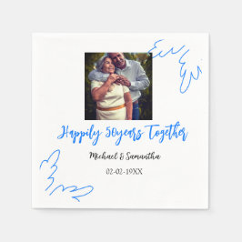 50-årsjubiléet löv pappersservett