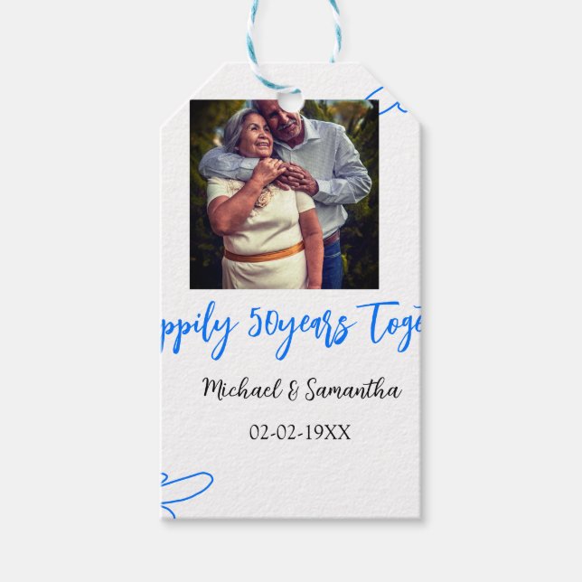 50-årsjubiléet löv presentetikett (Framsidan)