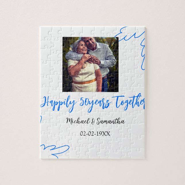 50-årsjubiléet löv pussel (Vertikal)