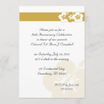 50-årsjubiléet Luau-inbjudan